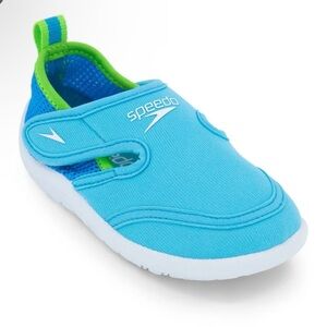 Speedo Kids Water Shoe in Bright Blue with Lime Trim XL 11-12